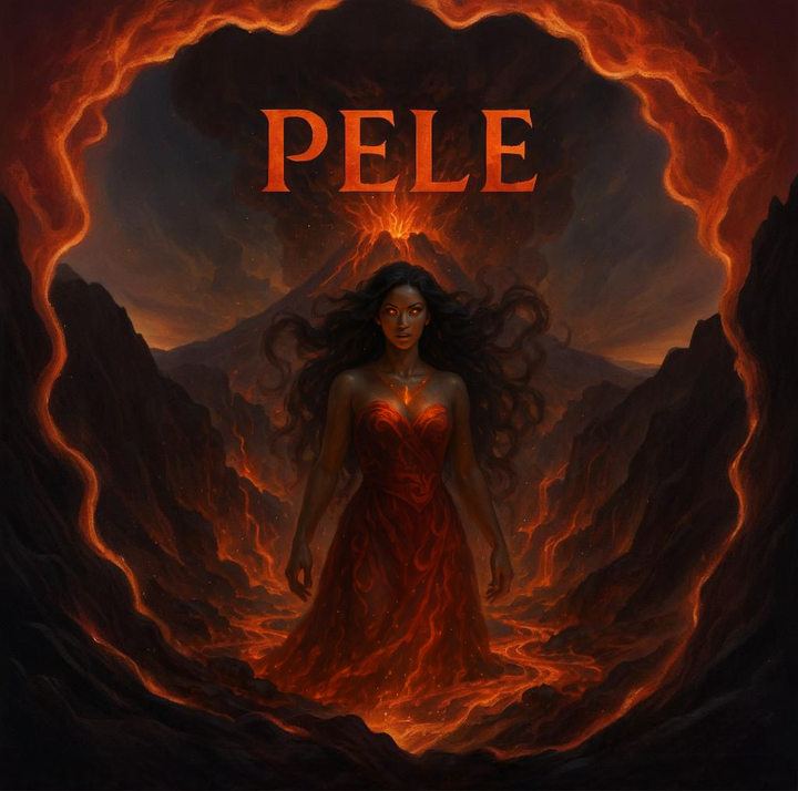 Pele, dea hawaiana dei vulcani e del fuoco, simbolo di distruzione e rinascita.