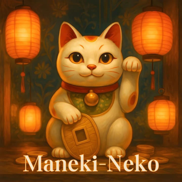 Il Maneki-Neko, il gatto portafortuna del Giappone.