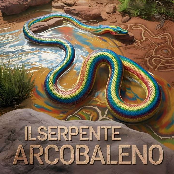 Il Serpente Arcobaleno, spirito primordiale delle leggende aborigene australiane.
